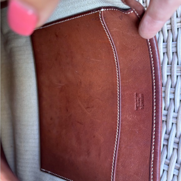 Authentic Hermes Toile Swift Evelyne PM leather brown crossbody bag - Picture 10 of 15